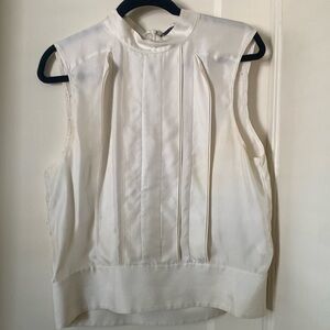 Theory Ivory Shell zip up top